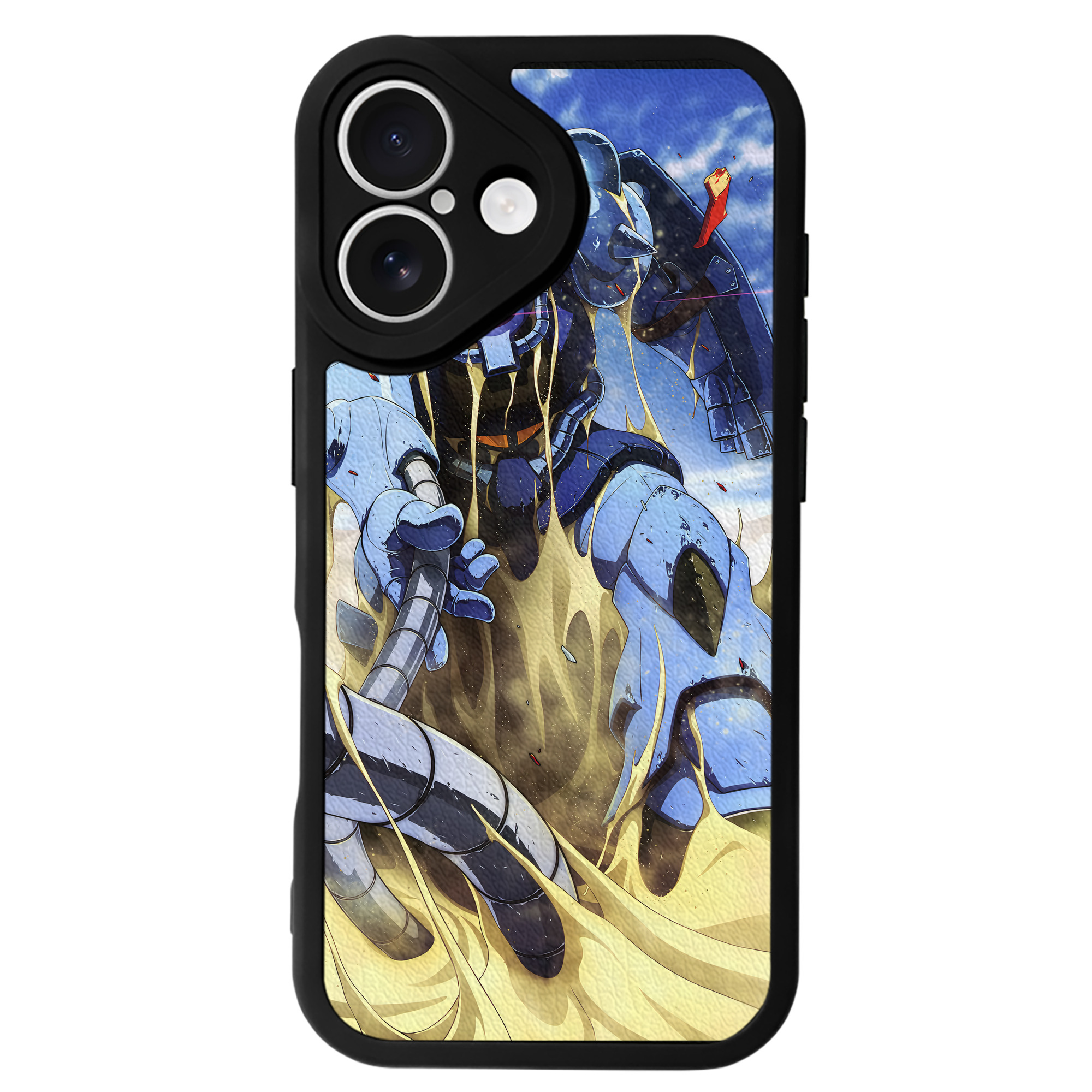 （画像用） 機動戦士ガンダム Mobile Suit Gundam 【iPhone 16シリーズ対応】シリコンスマホケース（レザー調） 材質：シリコン
